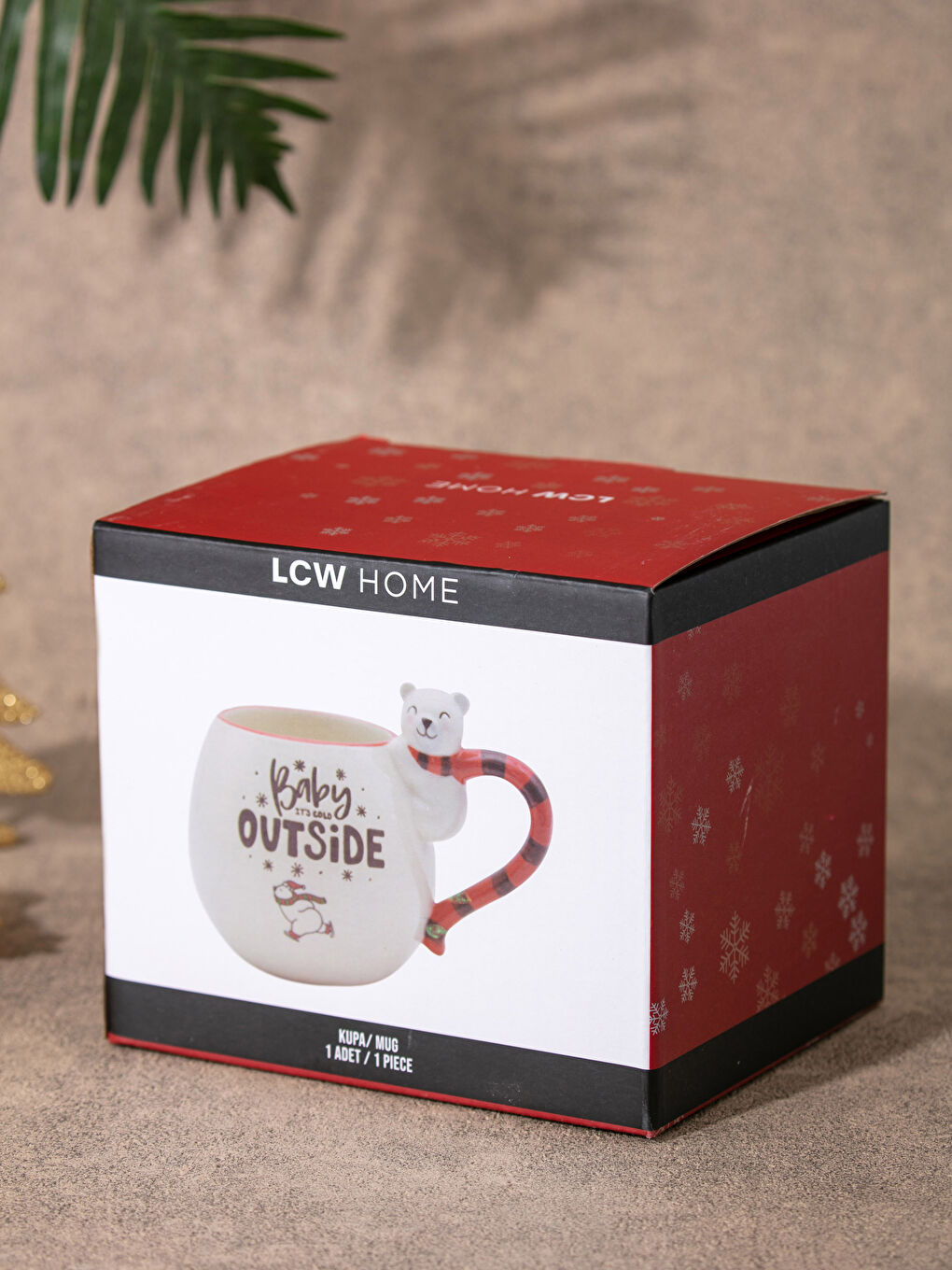 LCW HOME Κεραμική Κούπα Με Εκτυπωμένο Σλόγκαν Χριστουγεννιάτικου Θέματος 15x10x11 Cm -W16947Z8-F9C
