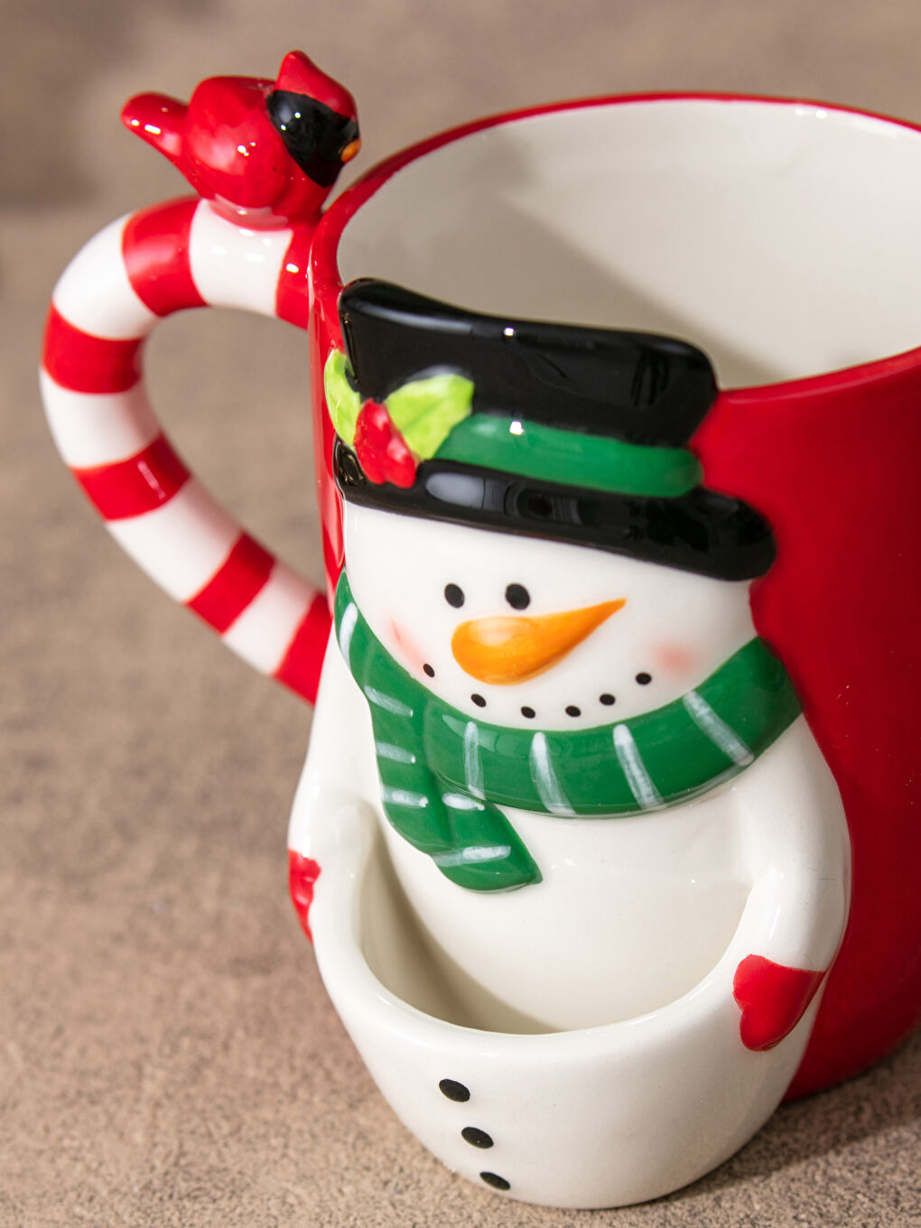 LCW HOME New Year Themed Cookie Pocket Ceramic Cup 13x11x12 Cm -W16948Z8-F9C