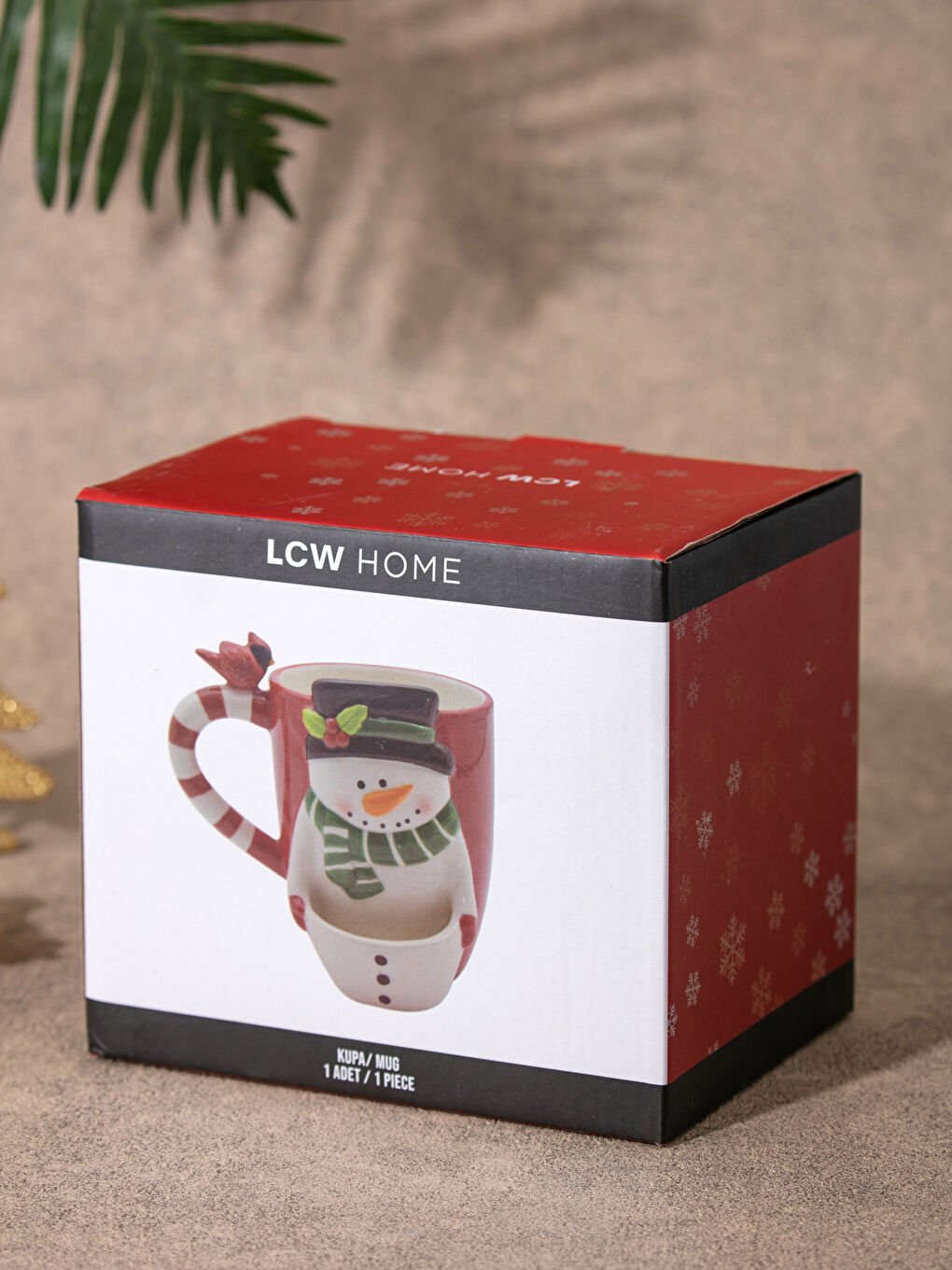 LCW HOME New Year Themed Cookie Pocket Ceramic Cup 13x11x12 Cm -W16948Z8-F9C
