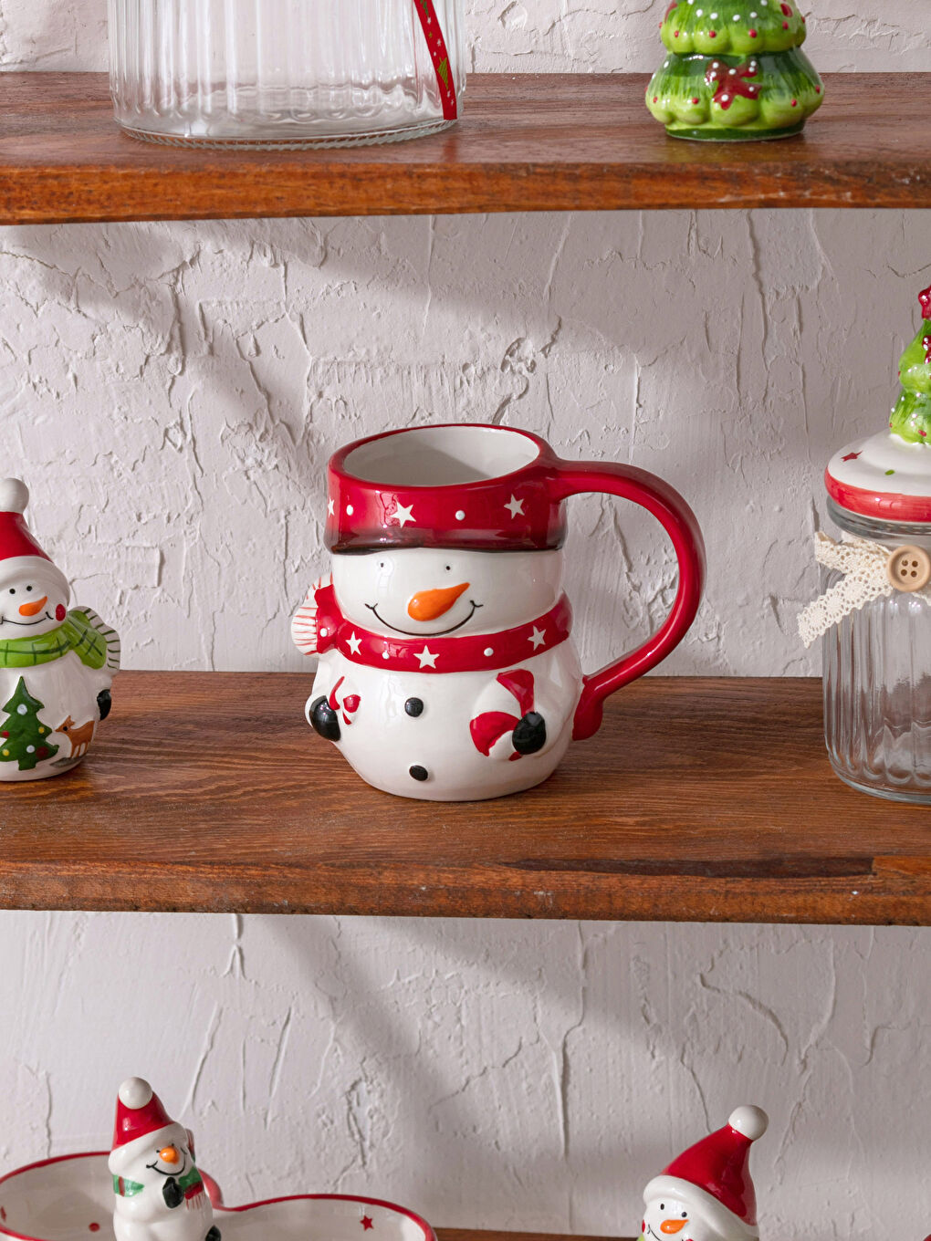 LCW HOME New Year Themed Patterned Ceramic Cup Bardak 13x8x10 Cm -W16949Z8-F9C