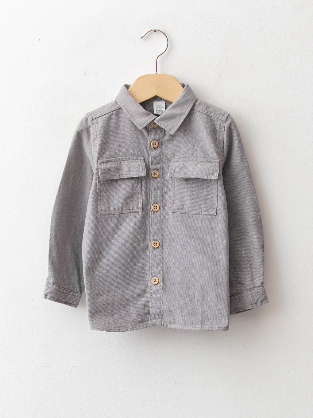 Chemise Basique en Coton à Manches Longues Pour Bébé Garçon.