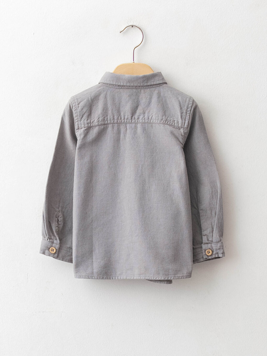 Chemise Basique en Coton à Manches Longues Pour Bébé Garçon.-1