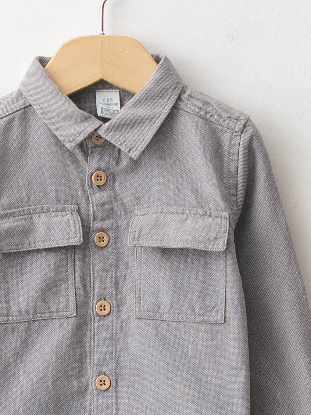 Chemise Basique en Coton à Manches Longues Pour Bébé Garçon.-2