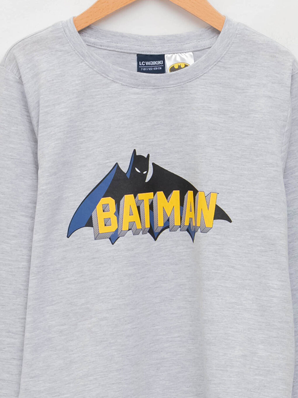 Crew Neck Batman Printed Long Sleeve Boys' Pyjama Set-2