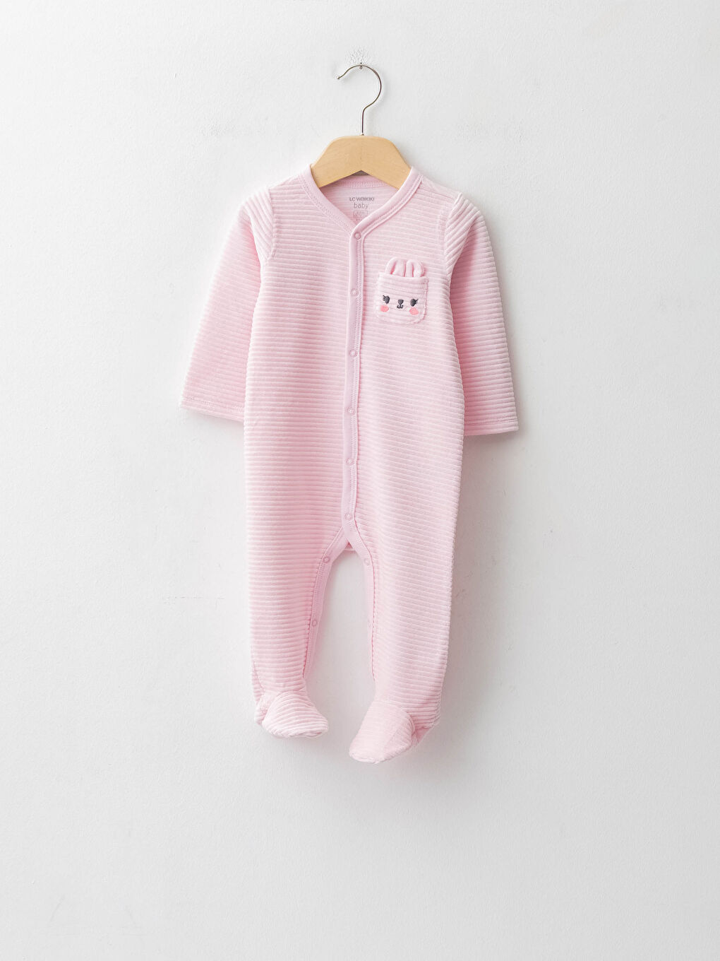 V Neck Long Sleeve Printed Baby Girl Rompers