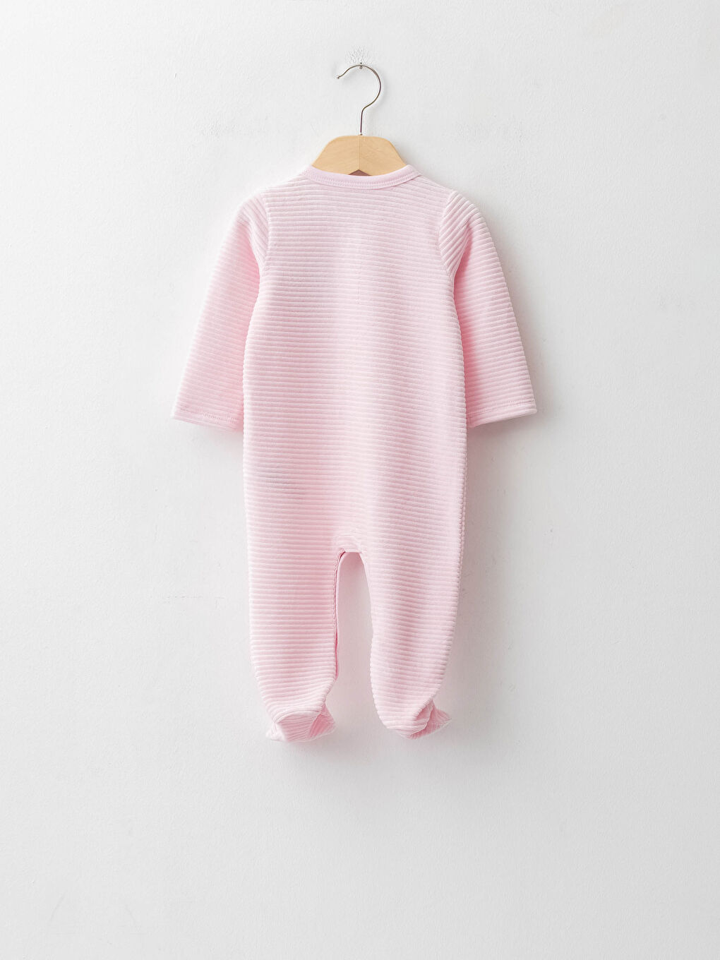 V Neck Long Sleeve Printed Baby Girl Rompers-1