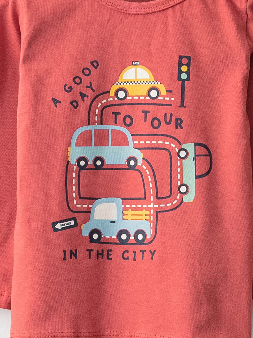 Пижамный комплект для малышей мальчиков с круглым вырезом, длинным рукавом и принтом из хлопка-2