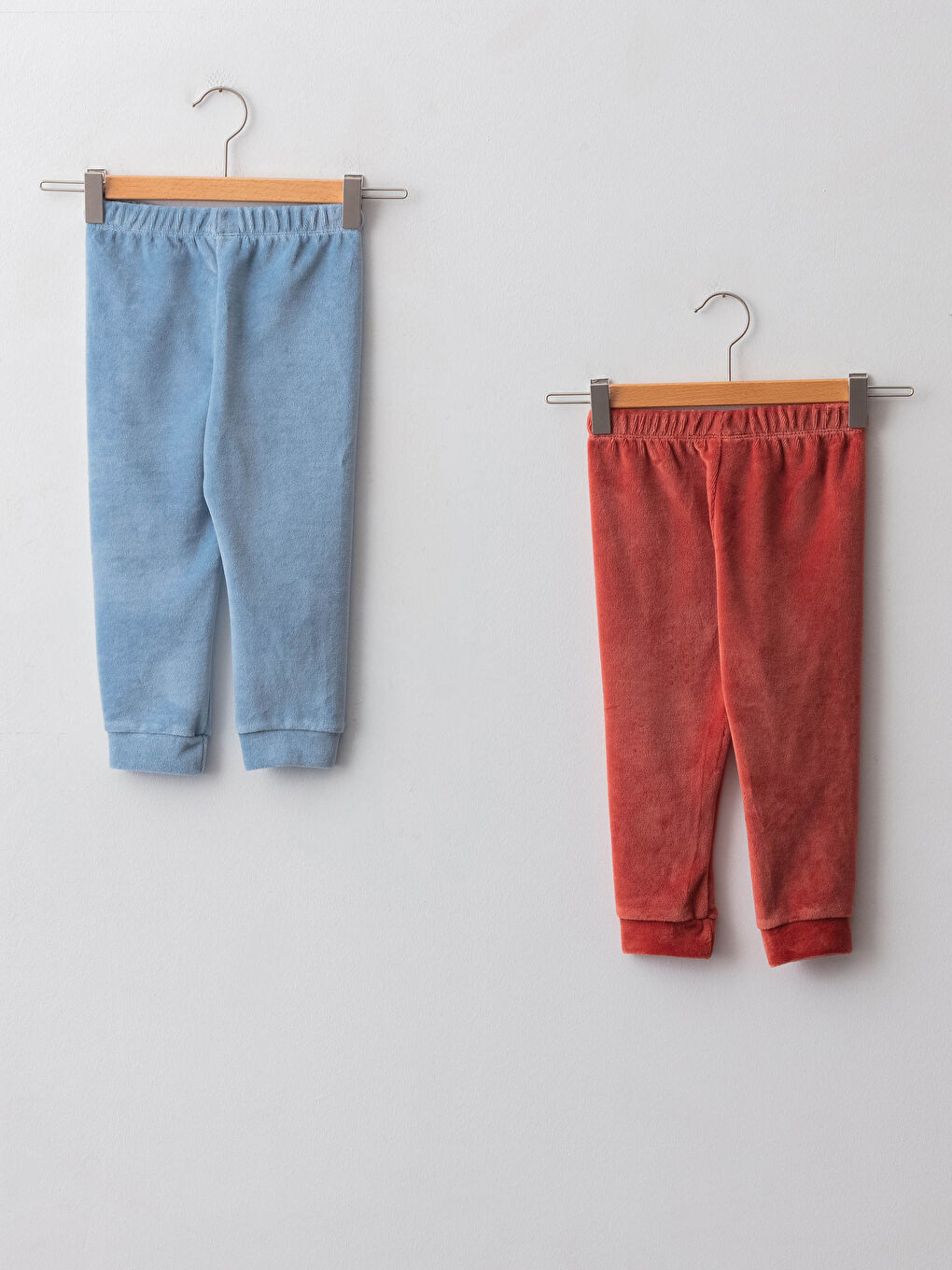 Elastic Waist Velvet Baby Boy Pajama Bottoms 2-Pack-1