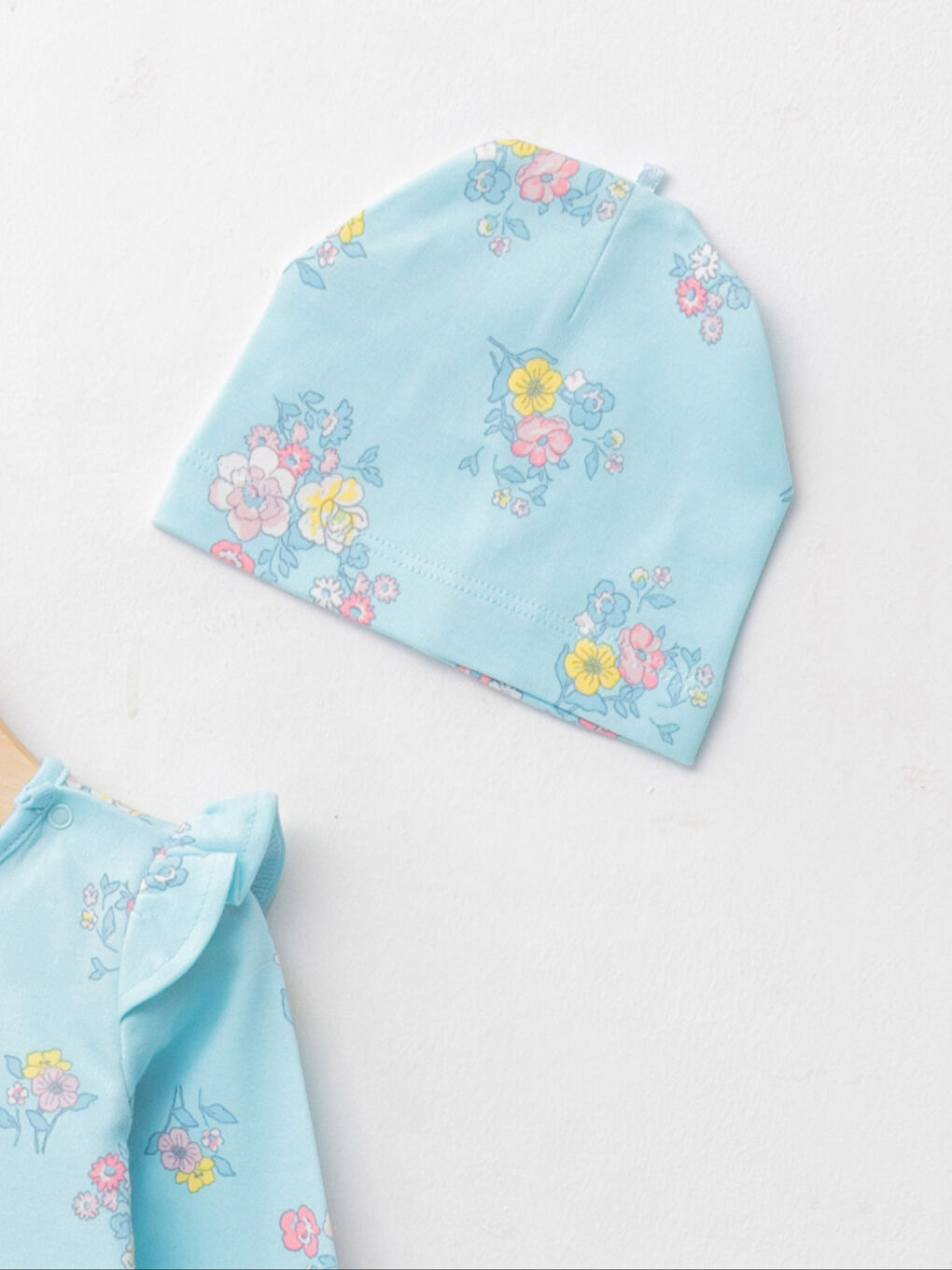 Crew Neck Long Sleeve Printed Baby Girl Suit 3-Piece-2