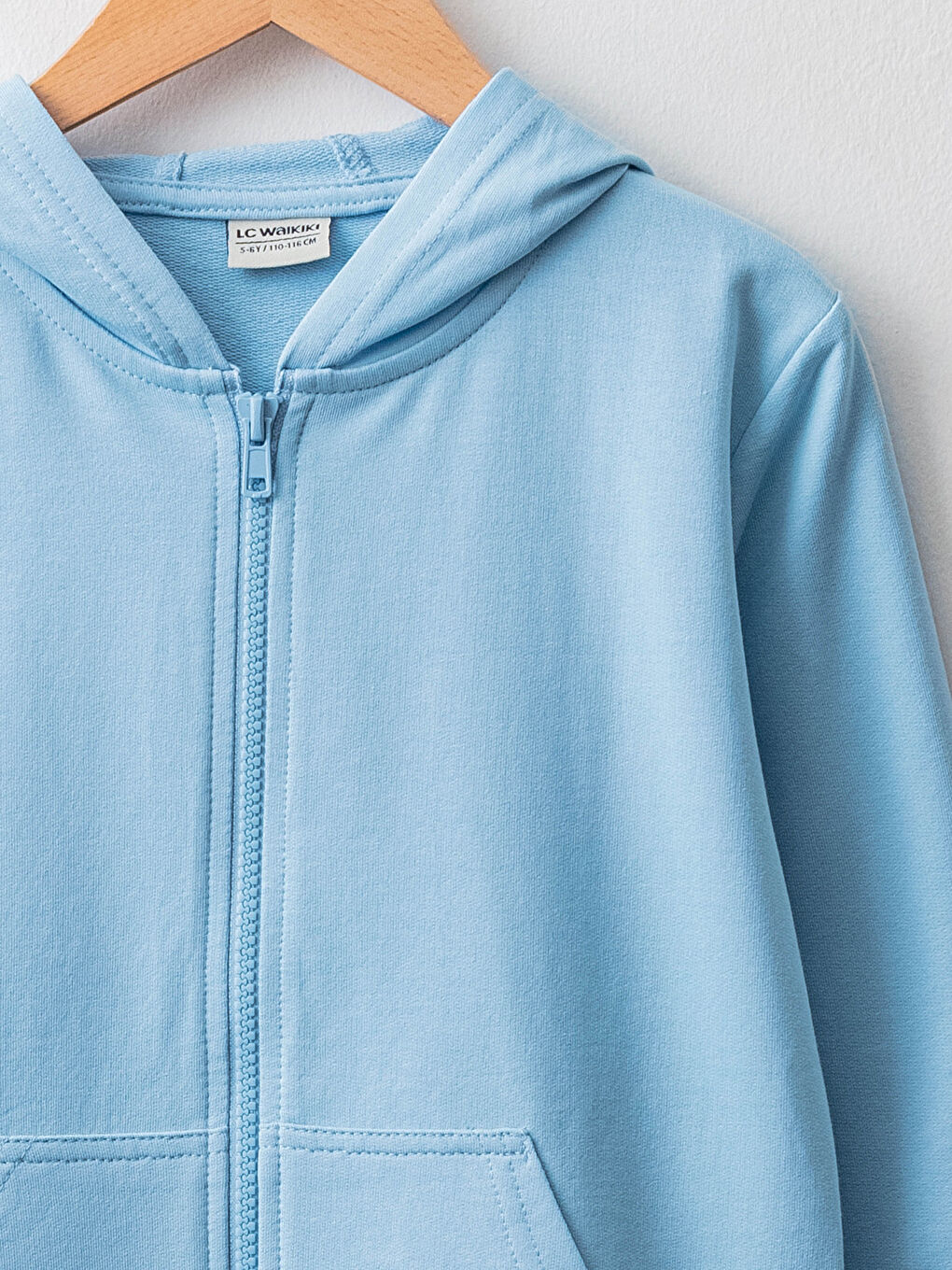 Hooded Basic Long Sleeve Boys' Zippered Sweatshirt-2