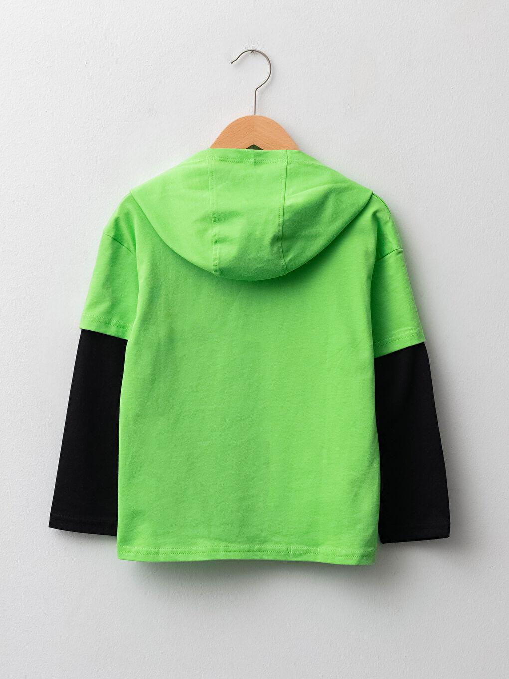 Hooded Printed Long Sleeve Boys' T-Shirt-1
