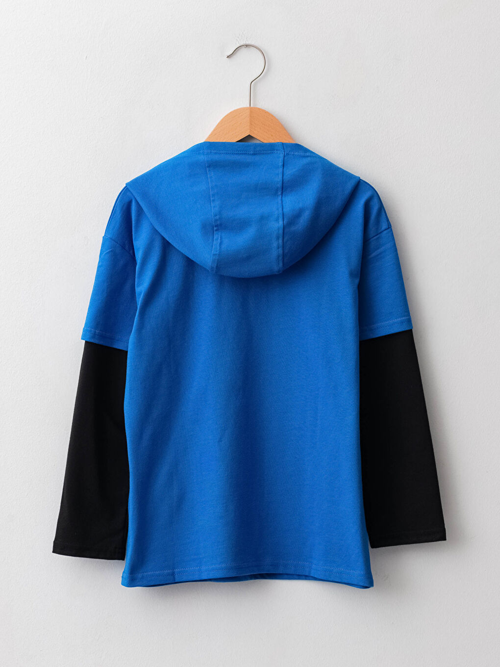 Hooded Printed Long Sleeve Boys' T-Shirt-1