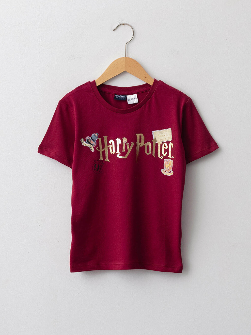 Crew Neck Harry Potter Printed Short Sleeve Boys' T-Shirt