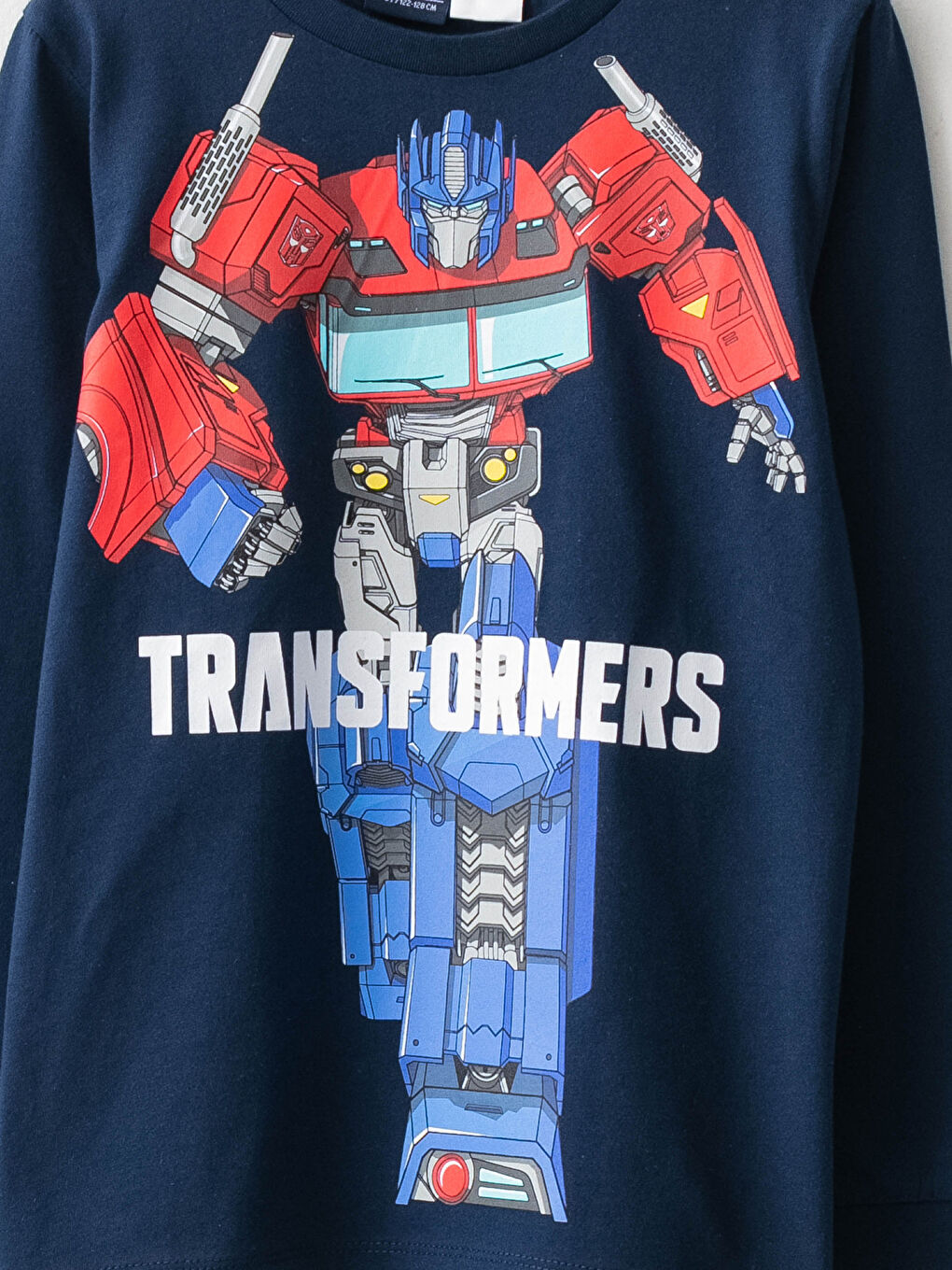 تيشيرت أولاد قطن كم طويل مطبوع ترانسفورمرز برقبة دائرية-2