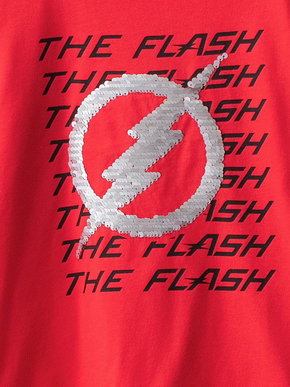 Crew Neck The Flash Printed Long Sleeve Cotton Boy T-Shirt-2