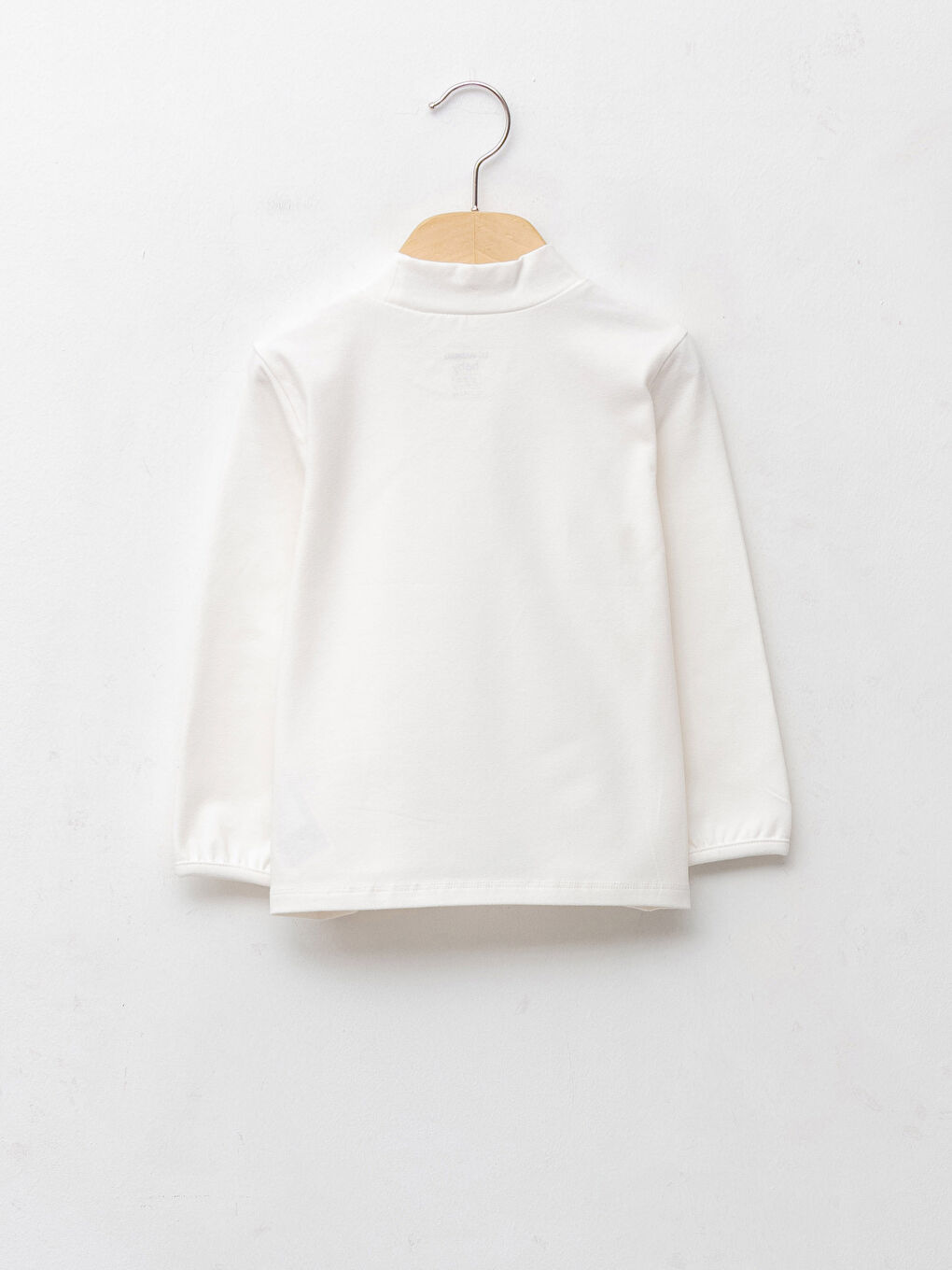 Half Turtleneck Basic Long Sleeve Baby Girl T-Shirt-3