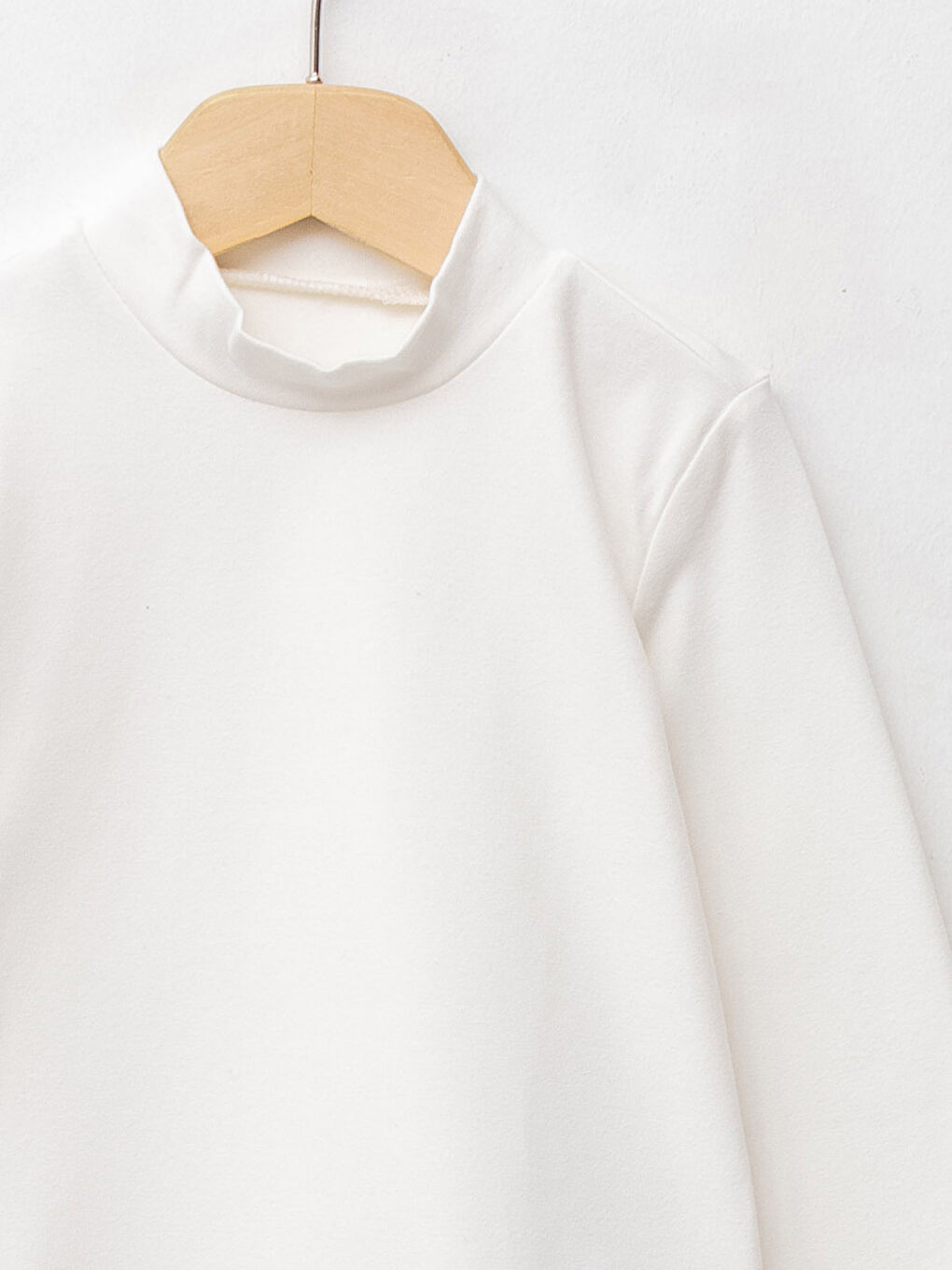 Half Turtleneck Basic Long Sleeve Baby Girl T-Shirt-4