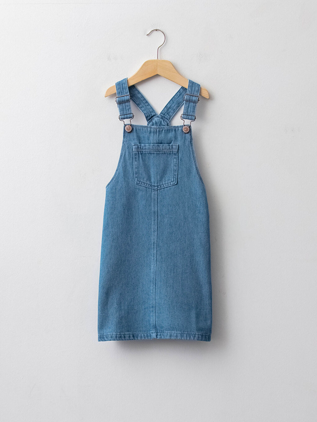 Basic Kız Çocuk Jean Salopet Elbise