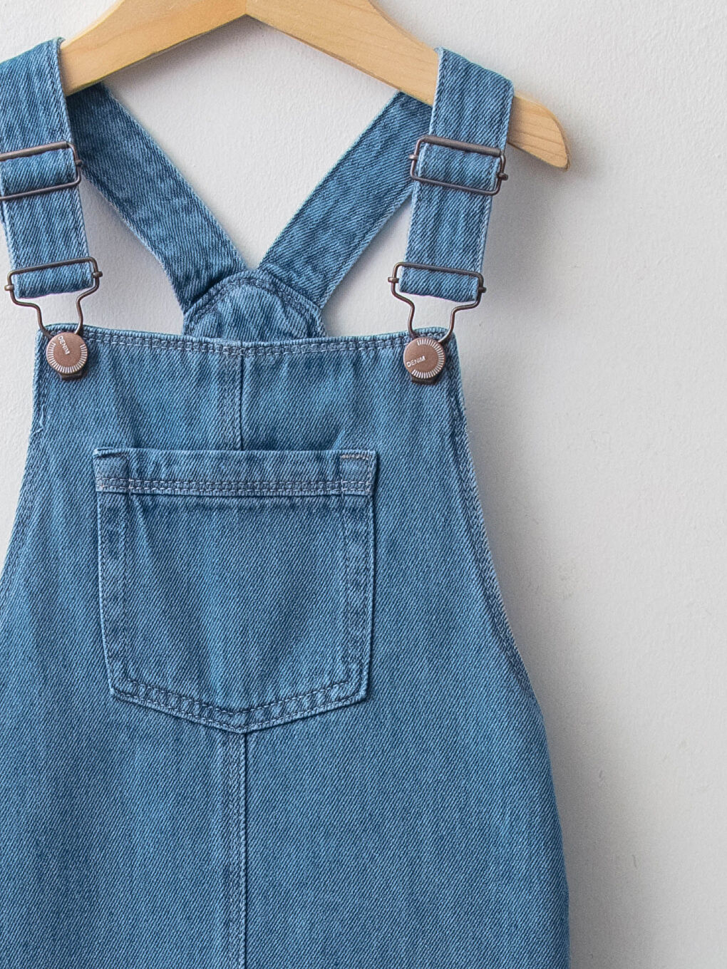 Basic Kız Çocuk Jean Salopet Elbise-2