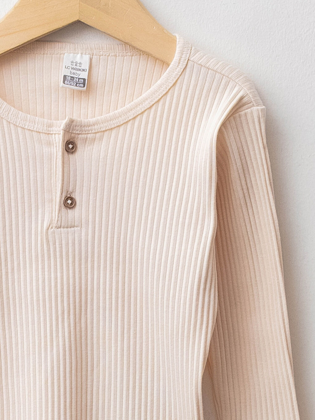 Crew Neck Long Sleeve Basic Baby Girl Pajama Set-2