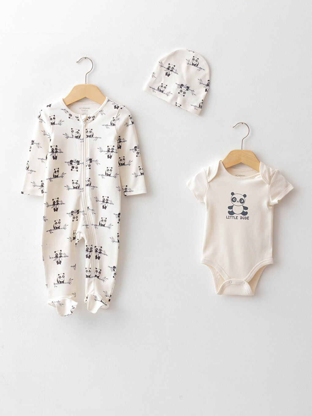 LCW baby Baskılı Pamuklu Erkek Bebek Hastane Çıkış Seti -W18075Z1-FDL