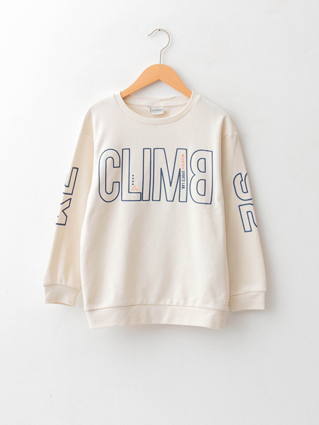 Crew Neck Printed Long Sleeve Boys' Sweatshirt