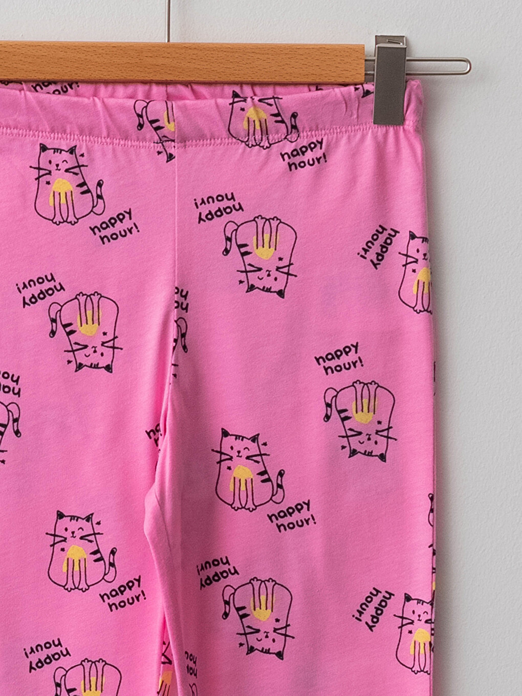 Crew Neck Printed Long Sleeve Girls' Pyjama Set-2