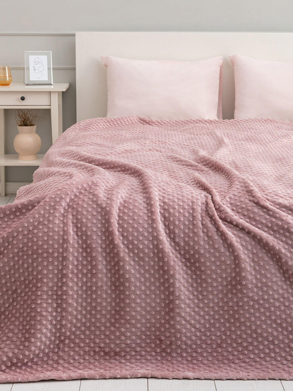 Pătură Wellsoft cu Model Double Buds 200x220 Cm