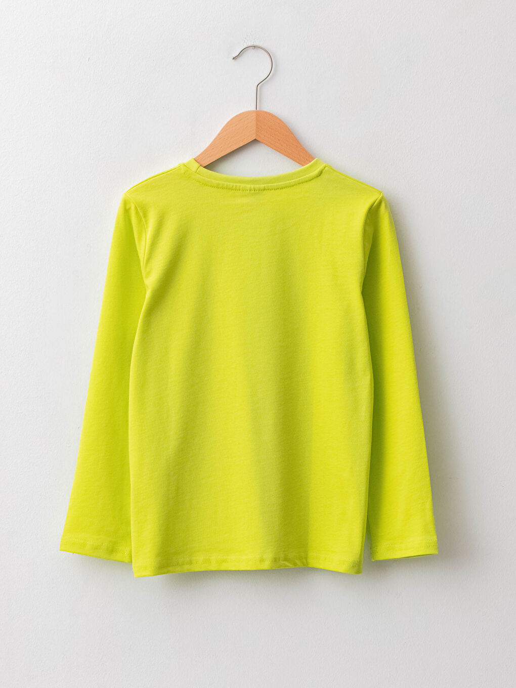 Crew Neck Printed Long Sleeve Cotton Boy T-shirt-1