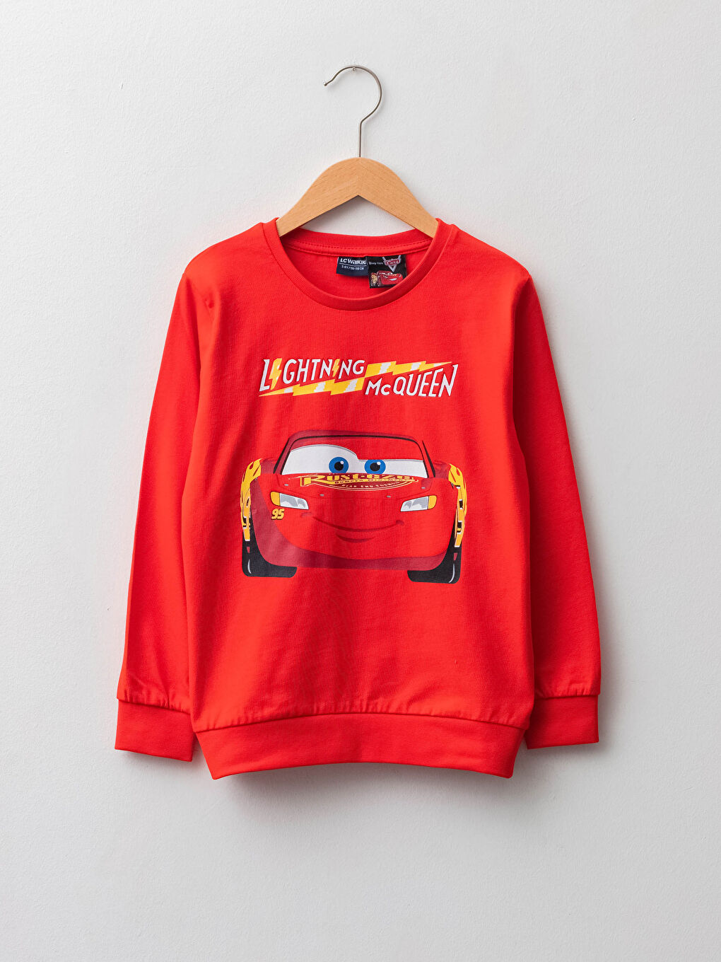 Crew Neck Cars Printed Long Sleeve Boy T-Shirt