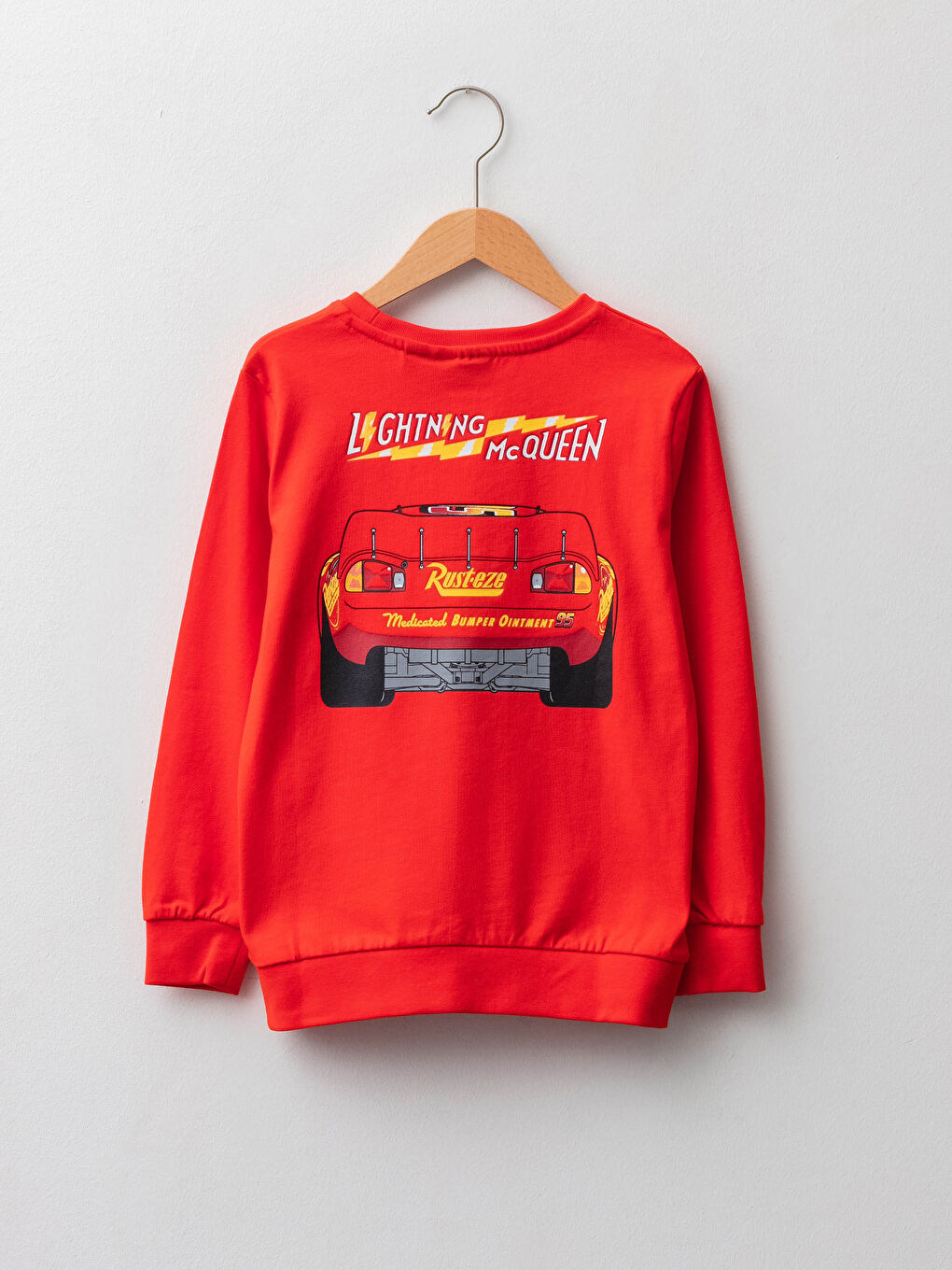 Crew Neck Cars Printed Long Sleeve Boy T-Shirt-1
