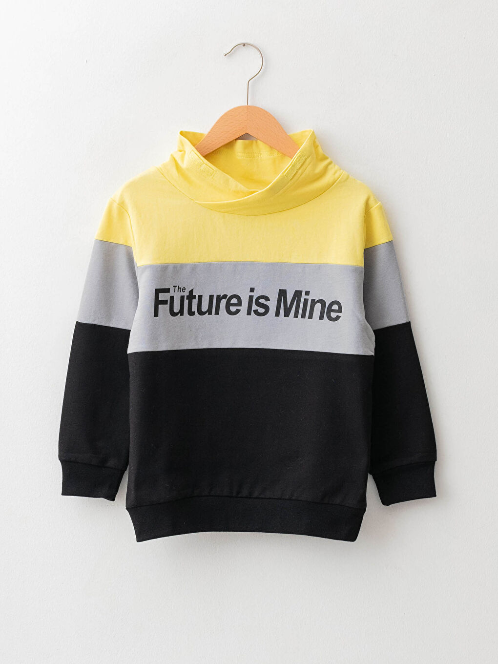 LCW Kids Stand Collar Printed Long Sleeve Boy Sweatshirt -W18465Z4-QW8