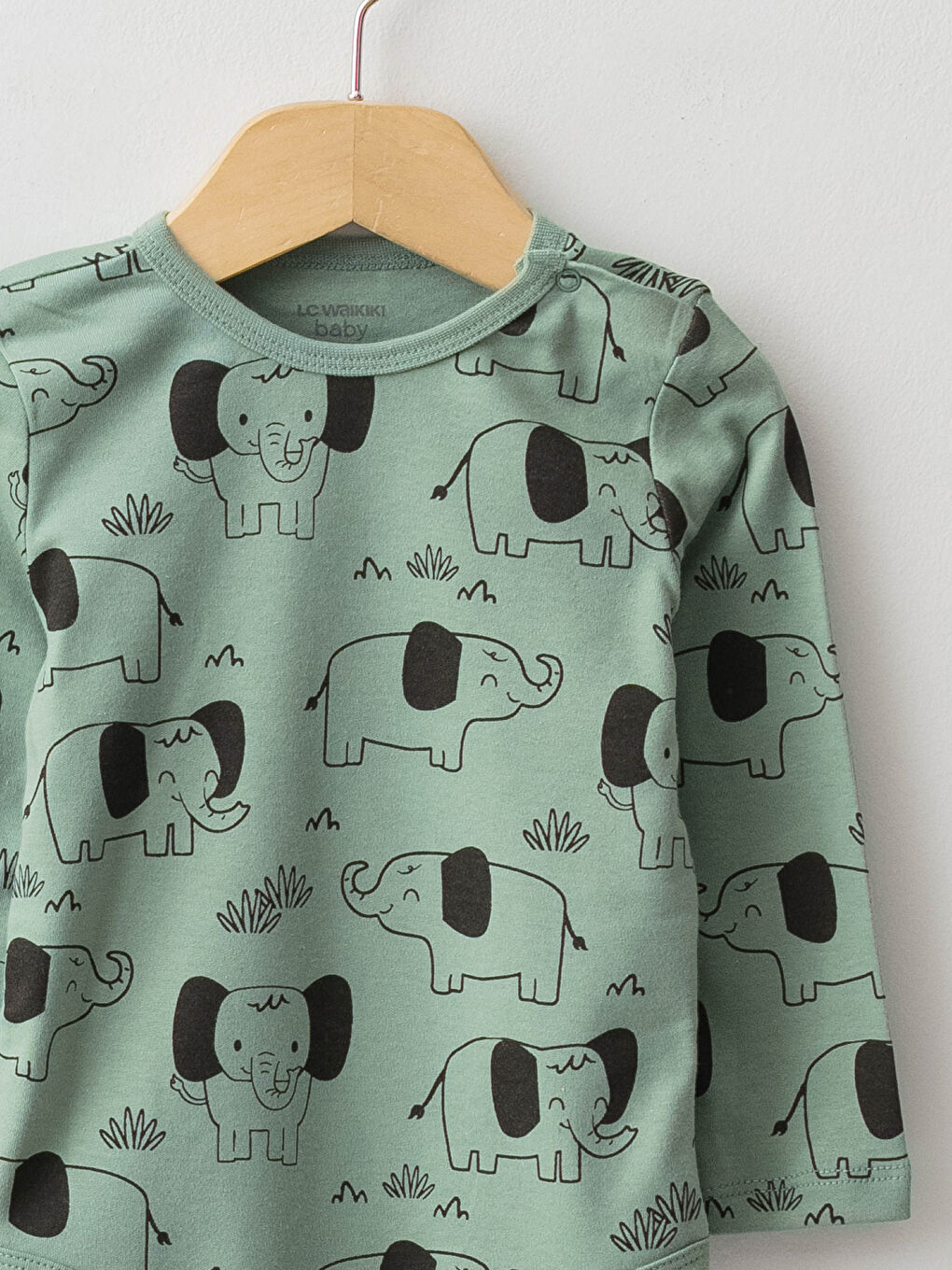 Боди с круглым вырезом, длинным рукавом, с принтом, хлопковое, для мальчика, с заклепками, 2 упаковки-2