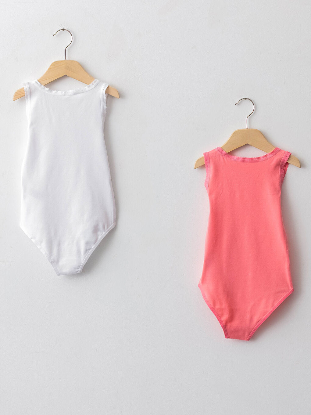 Боди с заклепками из хлопка с круглым вырезом для девочек, 2 упаковки-1