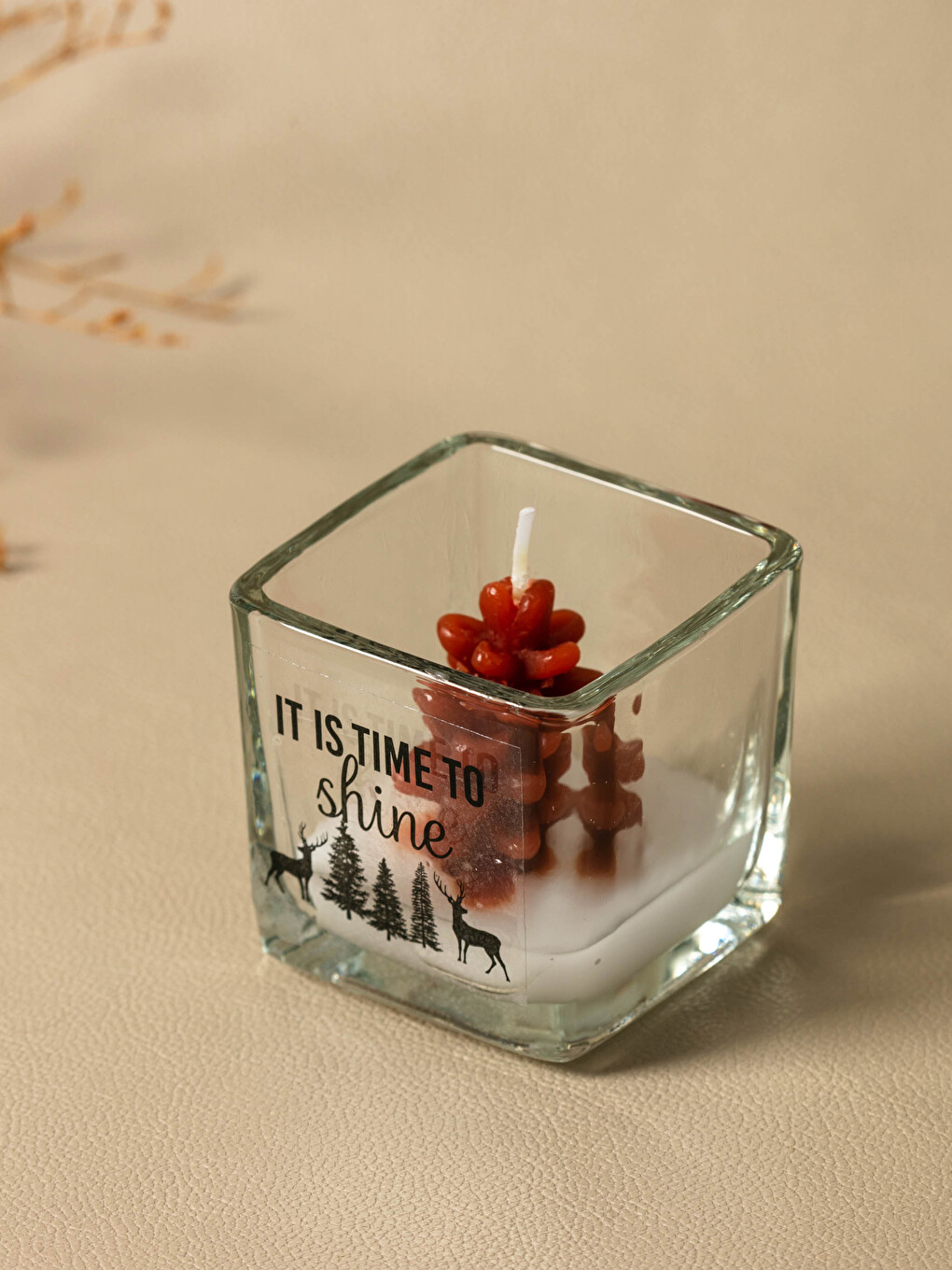 New Year Themed Slogan Printed Decorative Candle 5 Cm-2