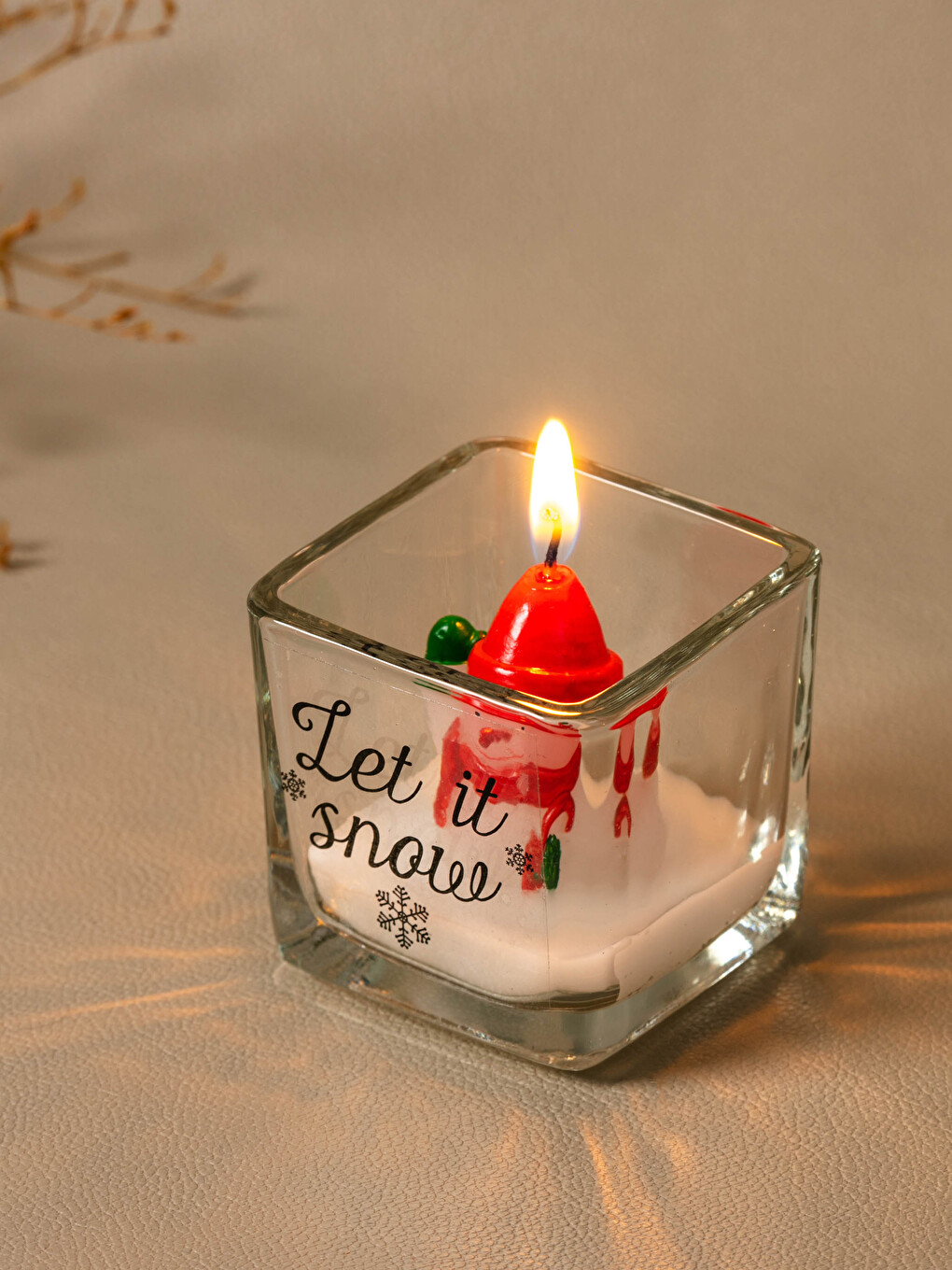 New Year Themed Slogan Printed Decorative Candle 5 Cm-1