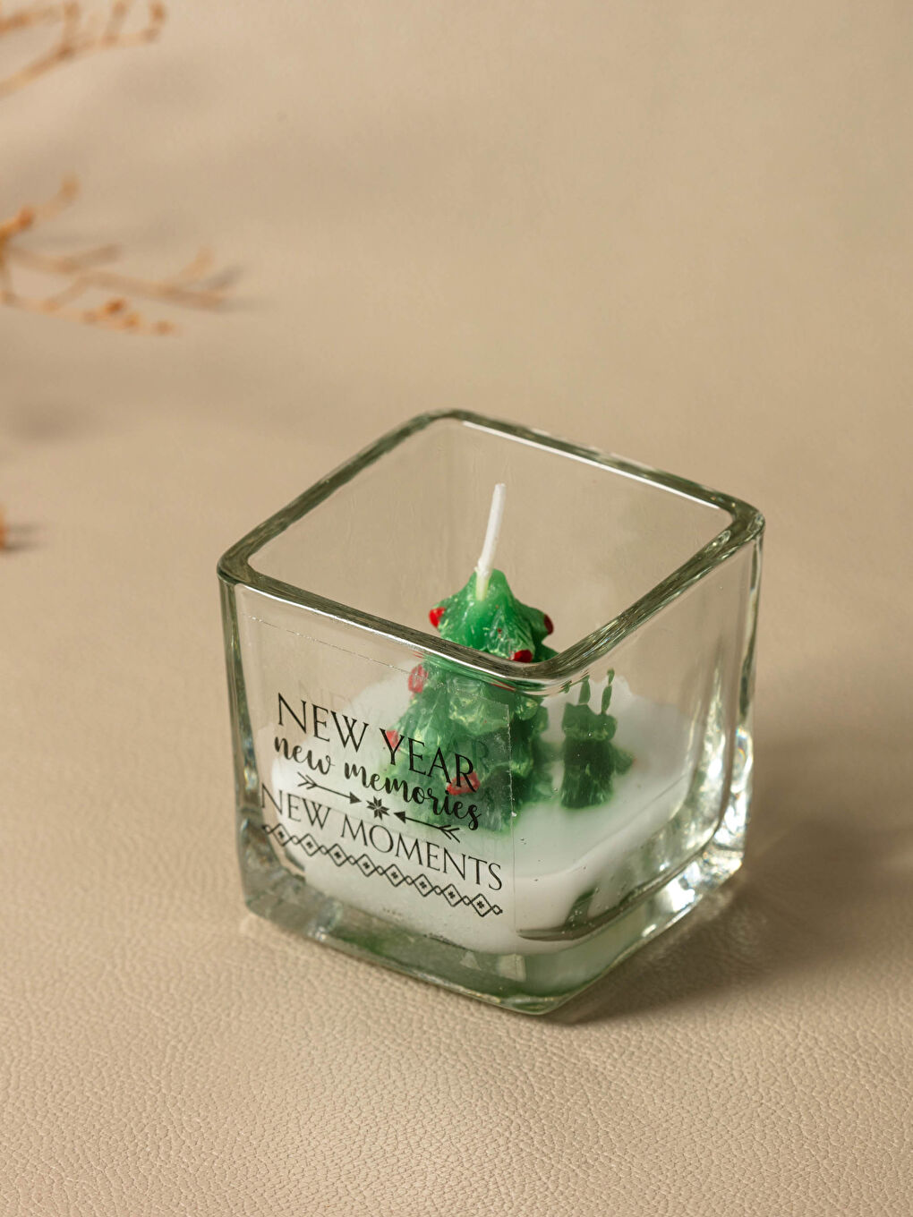 LCW HOME Weihnachtliche Dekorative Kerze mit Slogan-Druck 5 cm -W18894Z8-LQJ