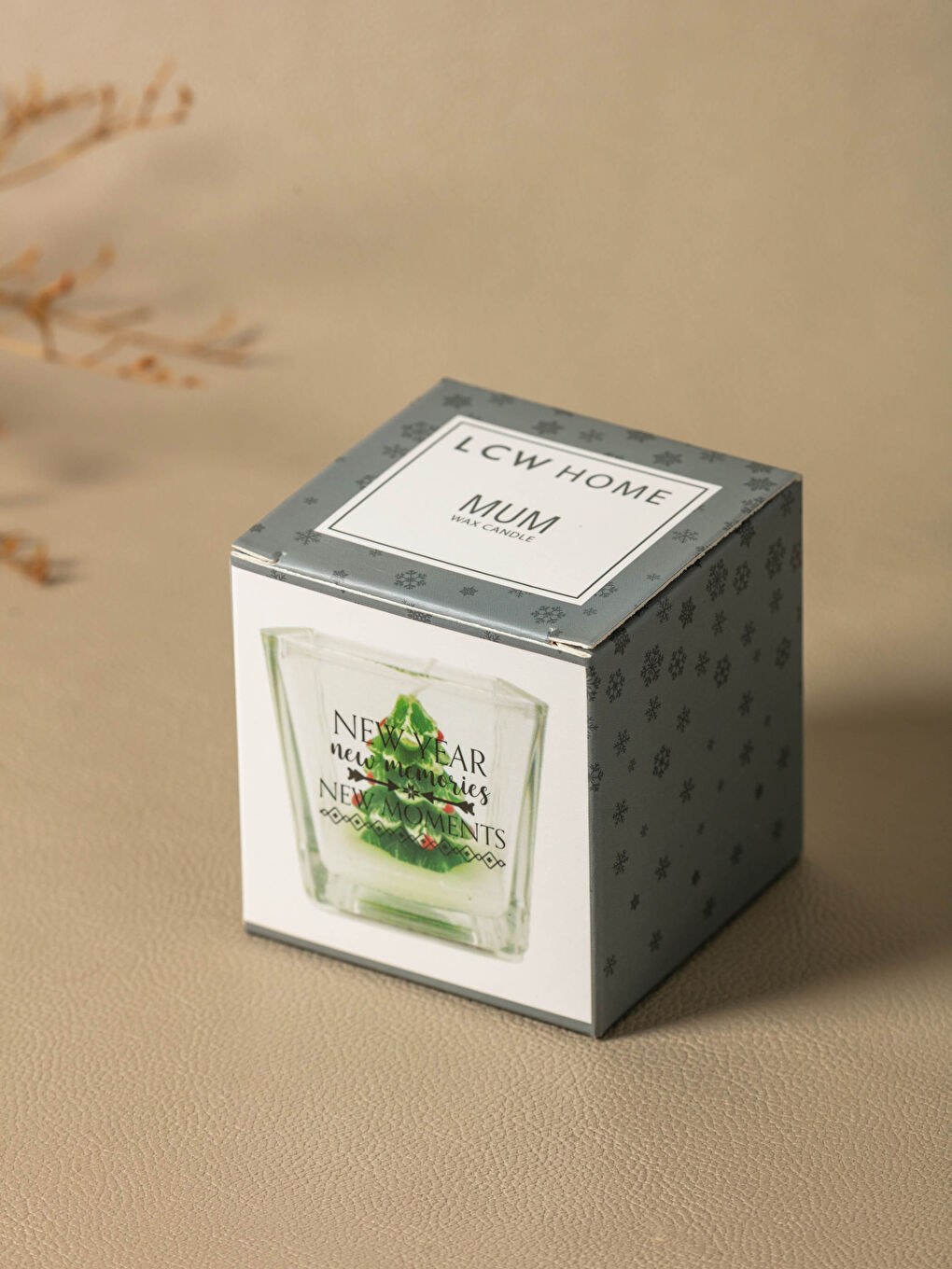 LCW HOME Weihnachtliche Dekorative Kerze mit Slogan-Druck 5 cm -W18894Z8-LQJ