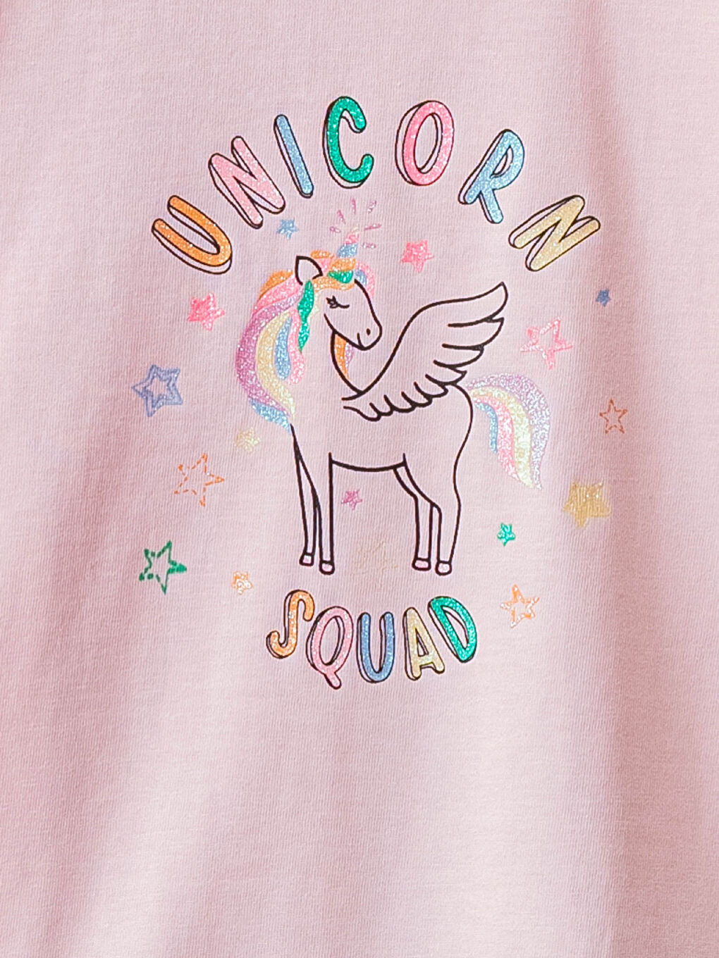 Crew Neck Printed Long Sleeve Cotton Girl T-shirt-2