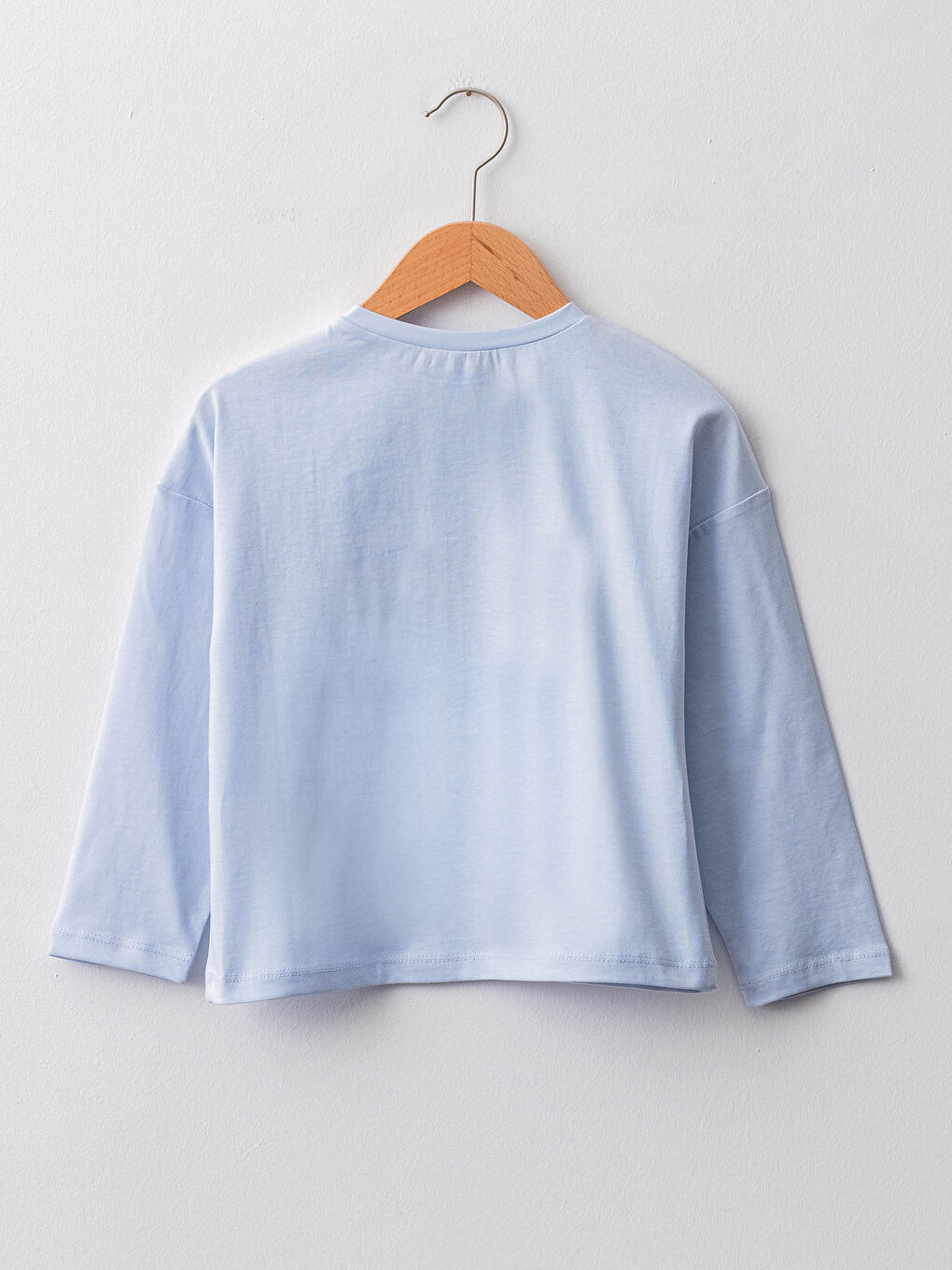 T-shirt à manches longues pour fille avec col rond et broderie de sequins-1