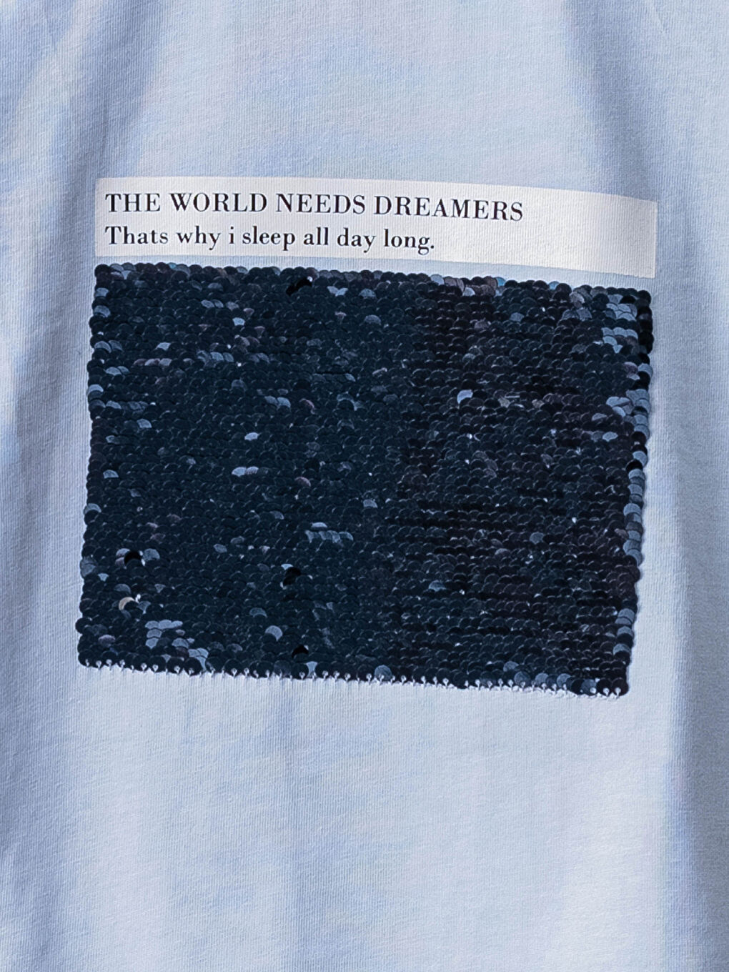 T-shirt à manches longues pour fille avec col rond et broderie de sequins-2