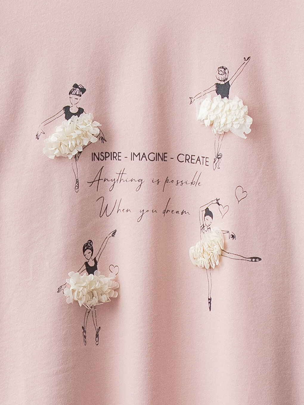 Футболка для дівчаток з круглим вирізом горловини, з принтом, довгий рукав, бавовна-2