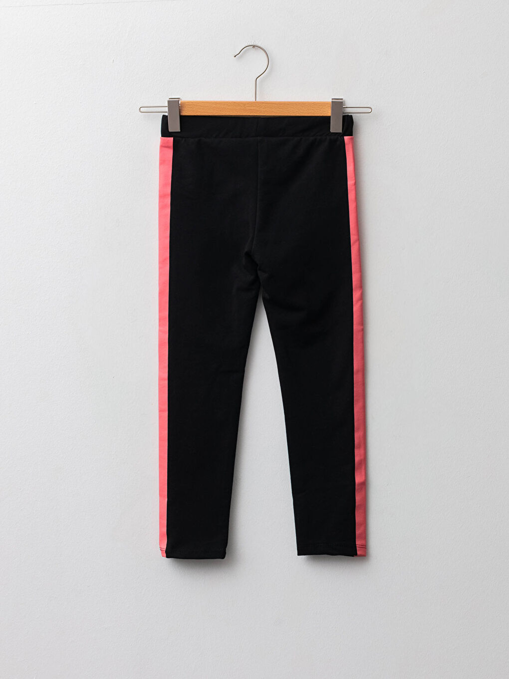 بنطلون ليجن طويل مطبوع بخصر مطاطي قطن للبنات-1