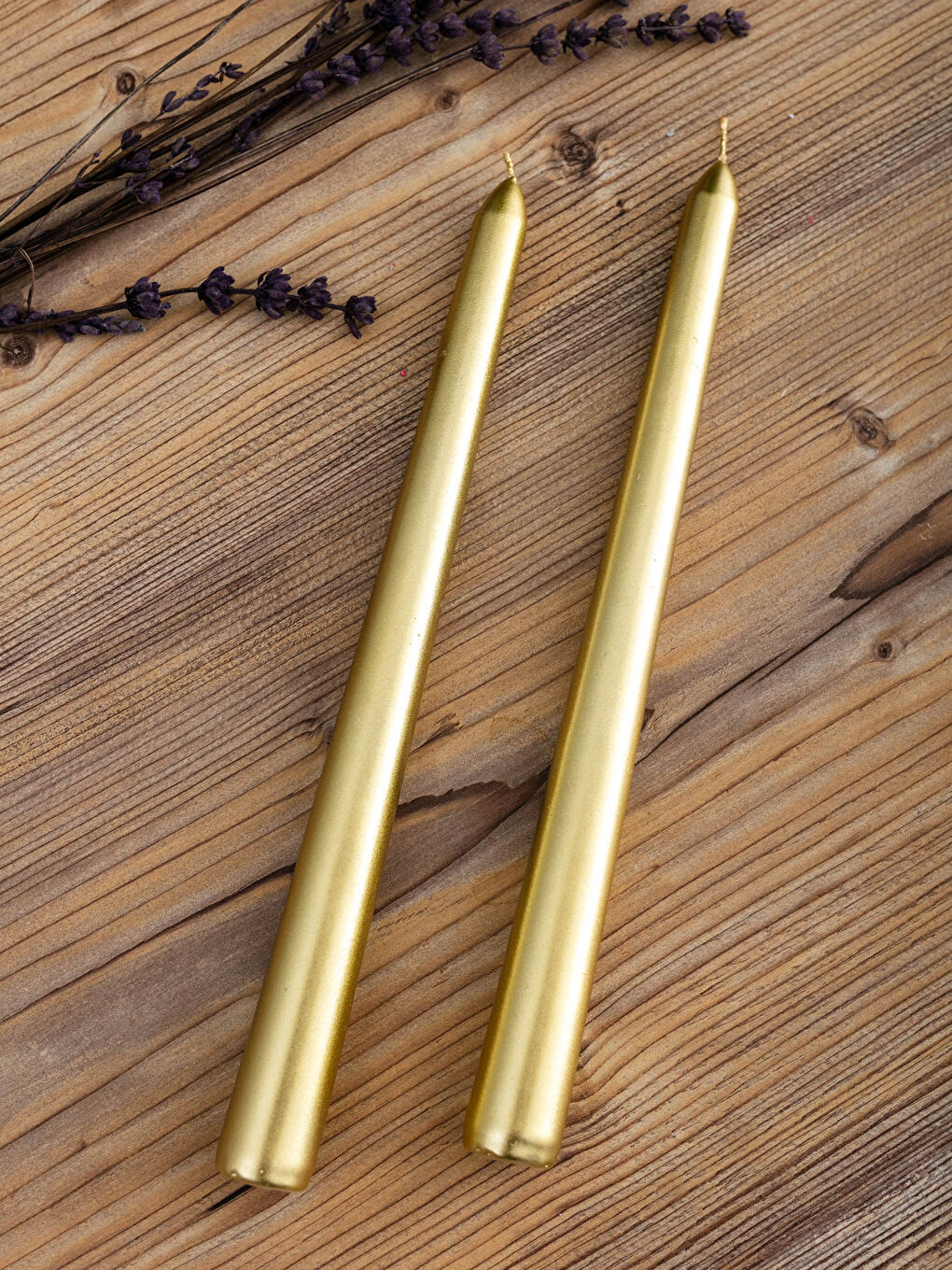 New Year Themed Decorative Candle Set of 2 25 Cm-1