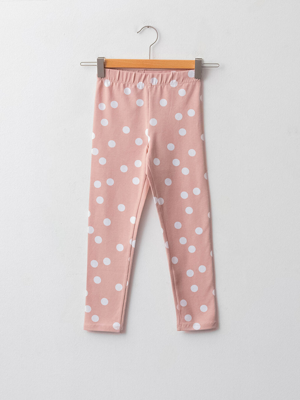 Leggings Longs en Coton à Pois et Taille Élastique pour Filles