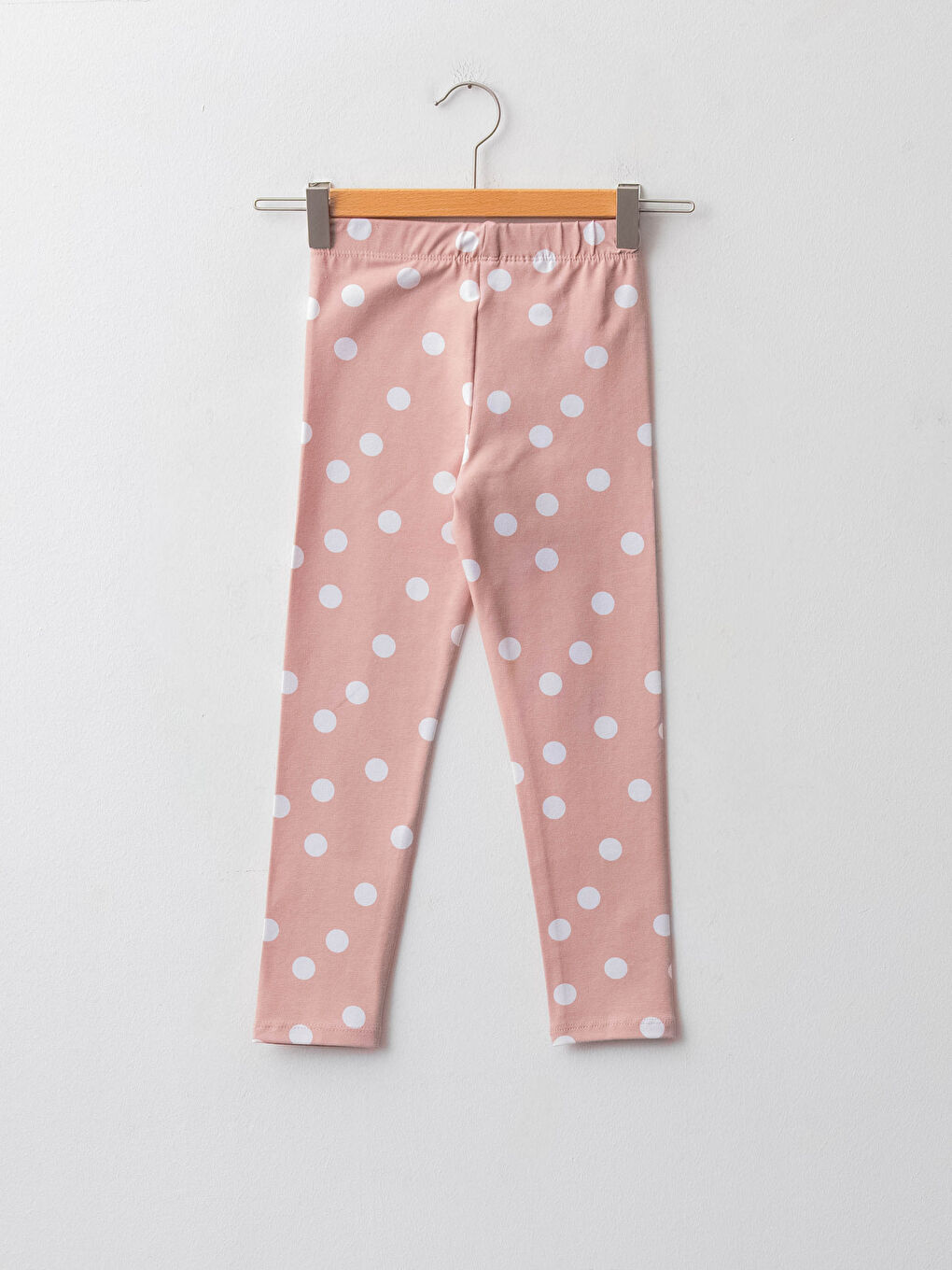 Leggings Longs en Coton à Pois et Taille Élastique pour Filles-1