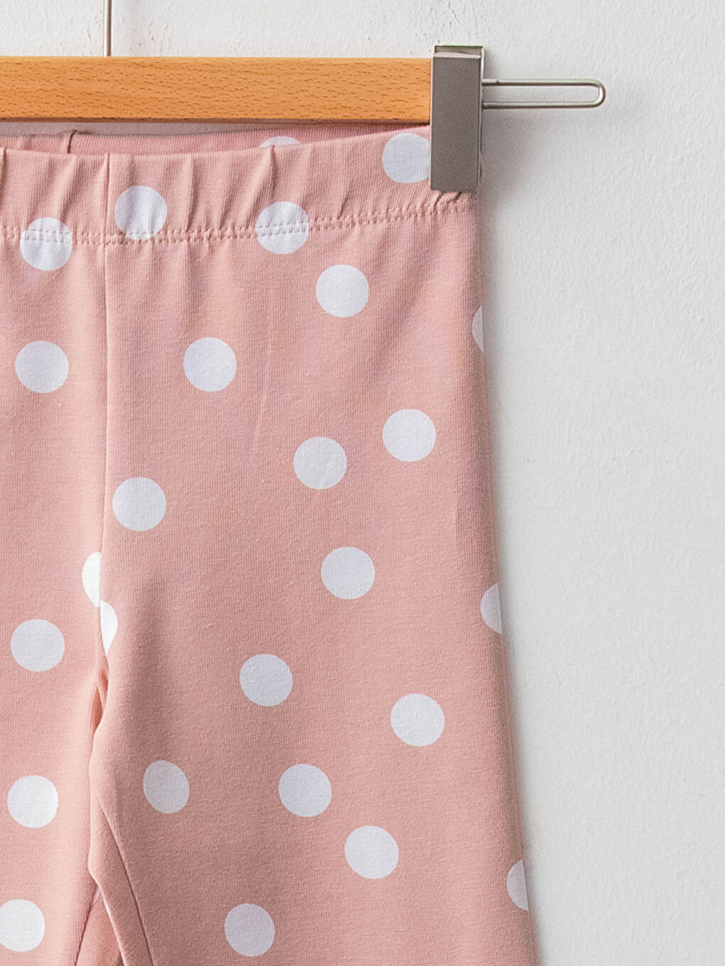 Leggings Longs en Coton à Pois et Taille Élastique pour Filles-2