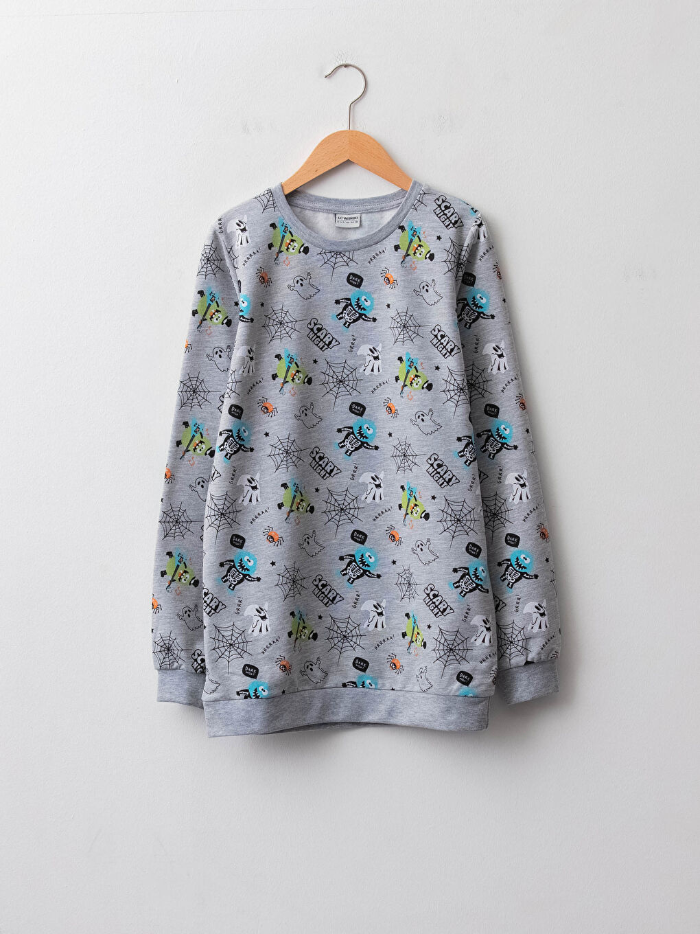 Crew Neck Printed Long Sleeve Boys' Sweatshirt-4