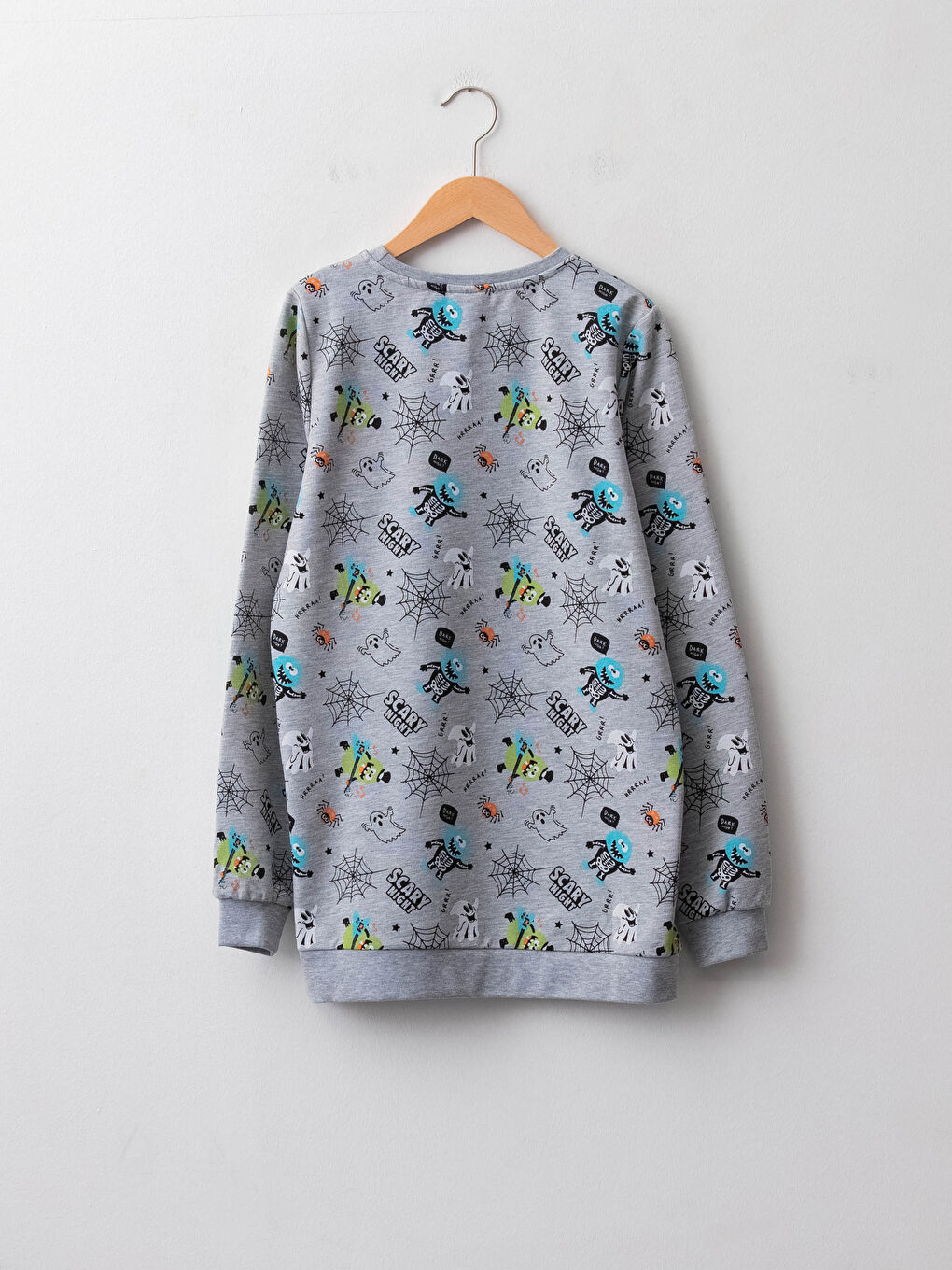Crew Neck Printed Long Sleeve Boys' Sweatshirt-5