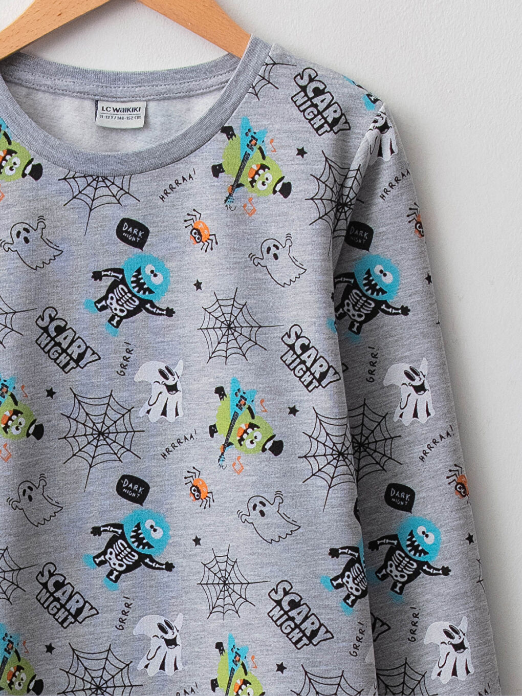 Crew Neck Printed Long Sleeve Boys' Sweatshirt-6